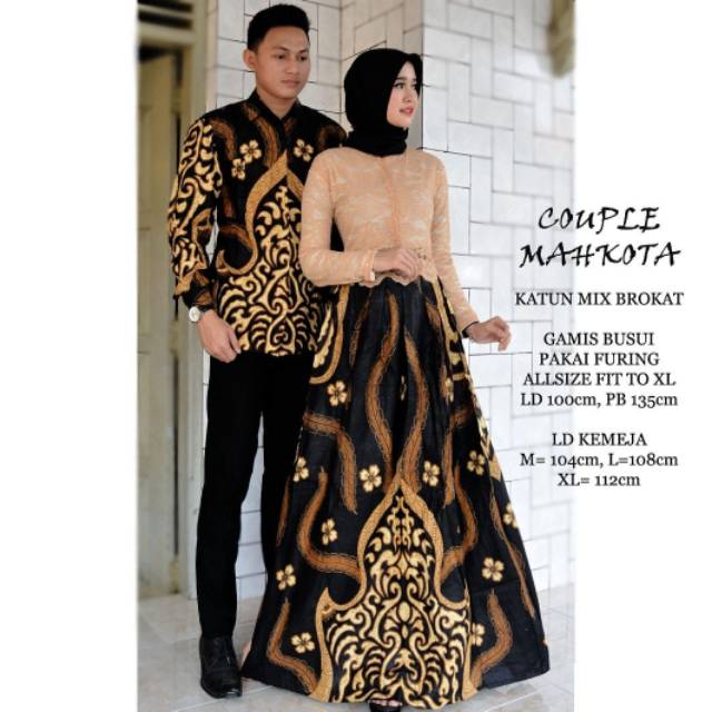 Sarimbit Batik Couple Gamis Modern Sarimbit Keluarga Batik Couple Modern