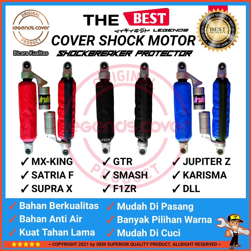 Sarung Shockbreaker Cover Pelindung Shock Sok Belakang Aksesoris Aerox Nmax Pcx Tabung YSS Ohlins Wp / Terlaris