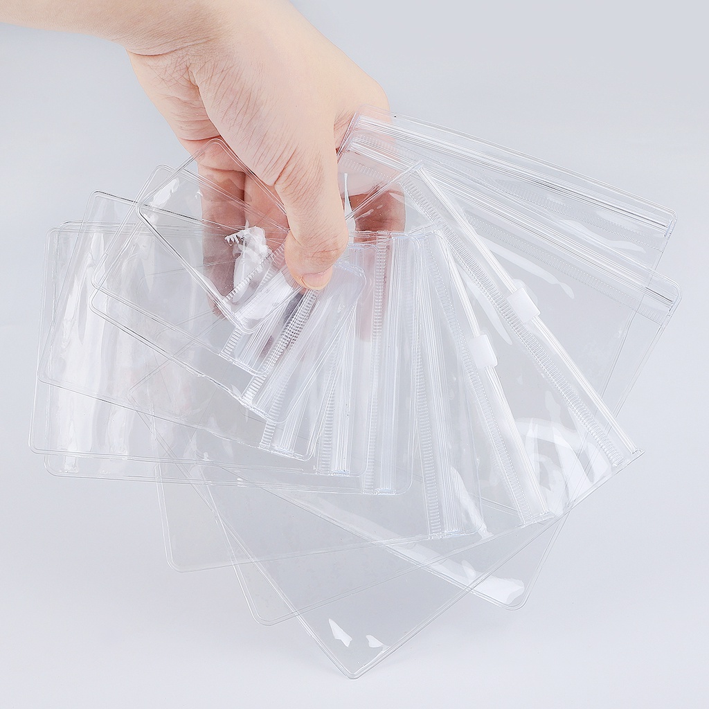 50 Pcs PVC Self Sealing Plastik Perhiasan Zip Lock Bags Tebal Bening Ziplock Anting Kemasan Storage Bags