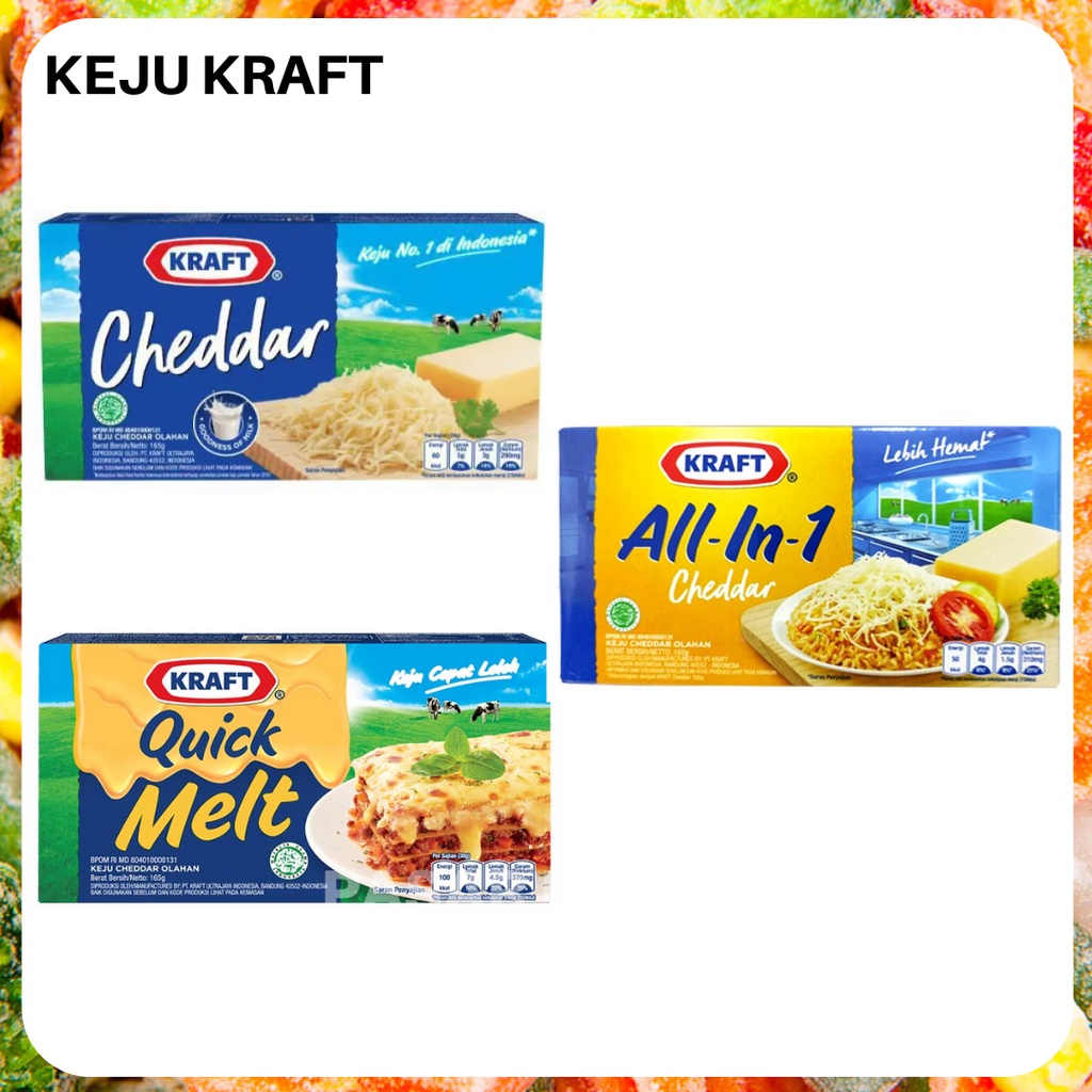 

Keju Kraft Craft Cheddar 165gr untuk Kue Jajanan Pasar Beku Frozen Food Padang