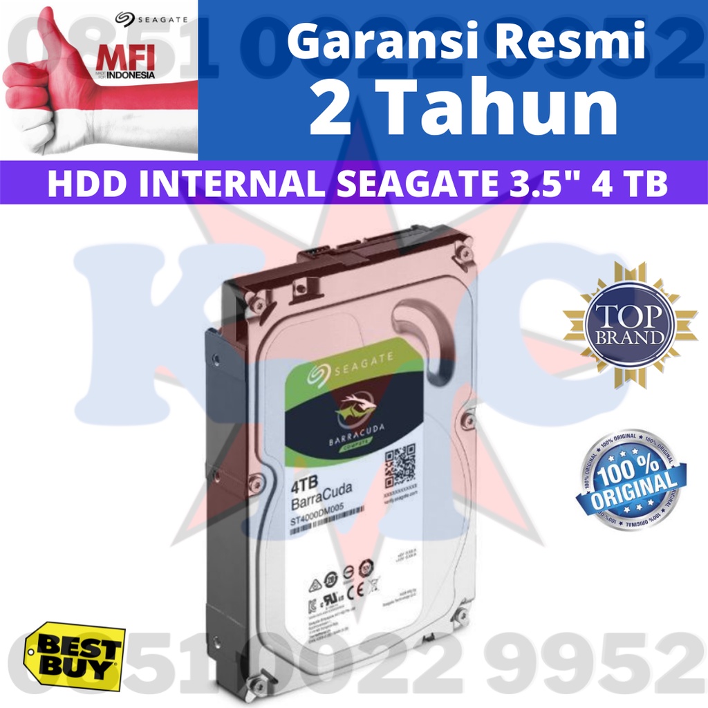 Seagate Barracuda 4TB HDD Harddisk Sata PC 3.5 Inch