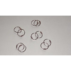 Anting Bayi, Anting Emas Model Pir Spiral, Emas Putih 18K, Gold 750