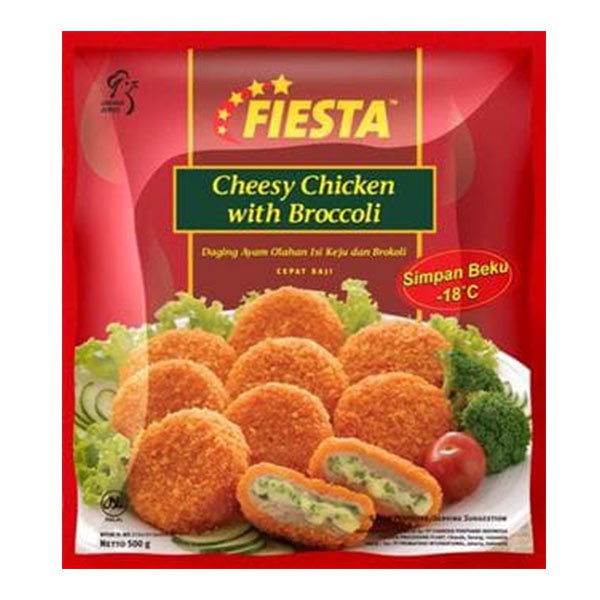 

FIESTA Chessy Chicken Broccoli / FIESTA Nugget Ayam Dengan Brokoli 500g