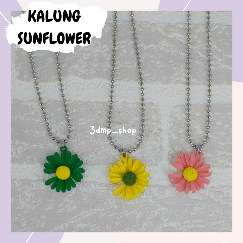 Kalung sunflower pink hijau kuning haechan gdragon gd