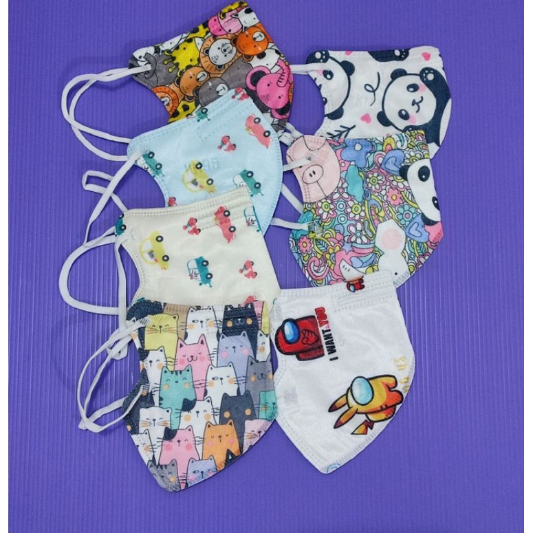 Masker KN95 Anak Motif