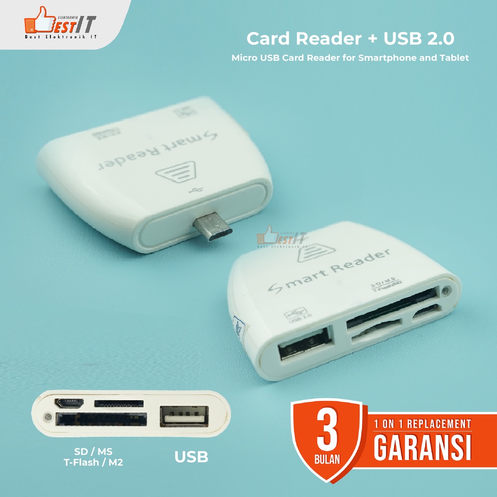 OTG Micro USB SD TF Card Reader USB 2.0 Smart Reader For Smartphone and Tablet