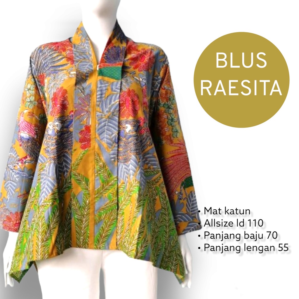 Blus RAESITA  batik solo atasan kerja  blus kerja blus kantor wanita