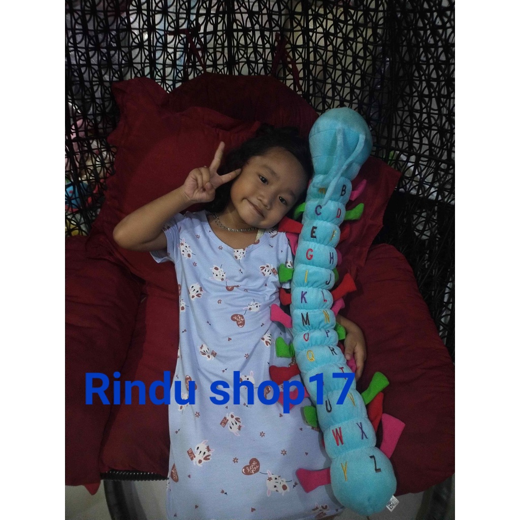 boneka ulat LED/ boneka ulil lampu/boneka ulil abjad/boneka dashbor mobil  ber LABEL SNI