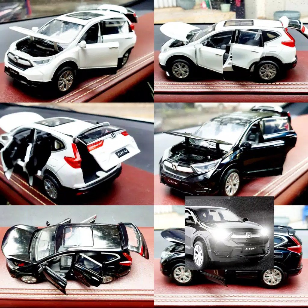 Pajangan Mobil 1:32 Honda NEW CRV SUV Miniatur Diecast Mobil Berlampu dan Bersuara