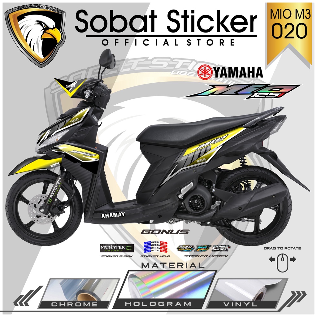 STRIPING MIO M3 - STRIPING HOLOGRAM YAMAHA MIO M3 TERBARU SB-020