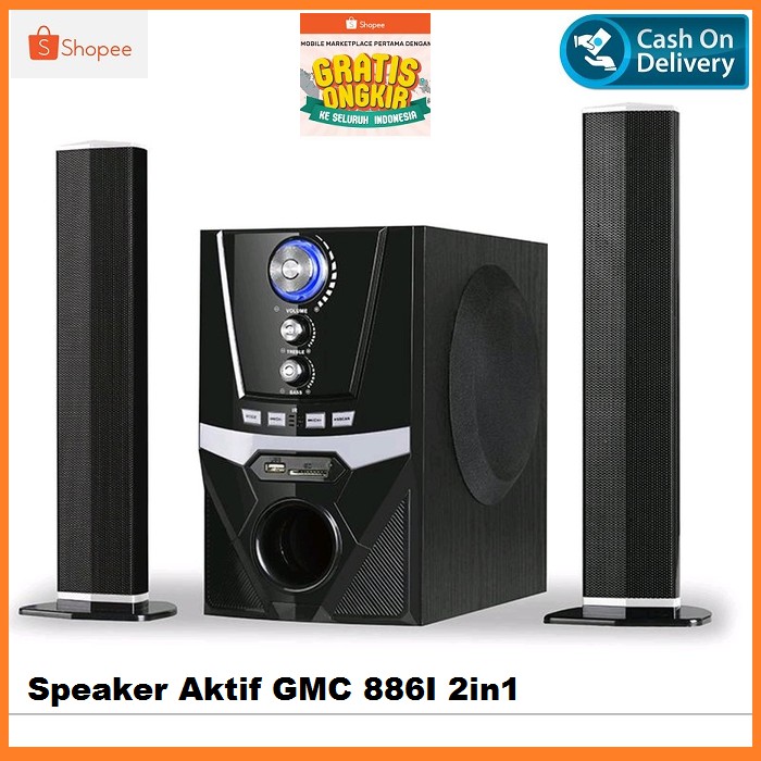 Speaker Aktif GMC 886I 2in1 Multimedia Bluetooth S   ubwoofer