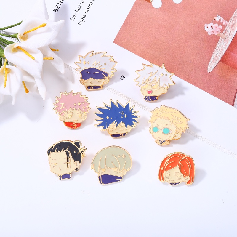 Bros Pin Desain Kartun Anime Jujutsu Kaisen Untuk Aksesoris Pakaian