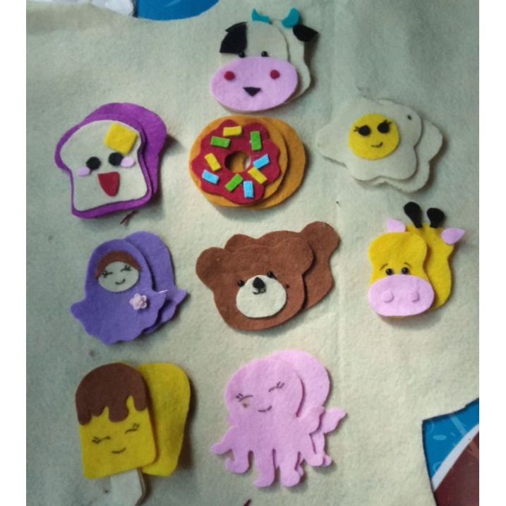 Jual pola flanel karakter depan belakang tinggal jahit murah bisa COD