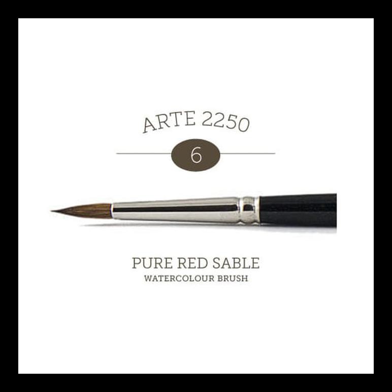 

UPDATE ARTE 2250 PURE RED SABLE NO.6 ROUND WATERCOLOUR BRUSH PERALATAN MELUKIS TERLARIS DAN MURAH