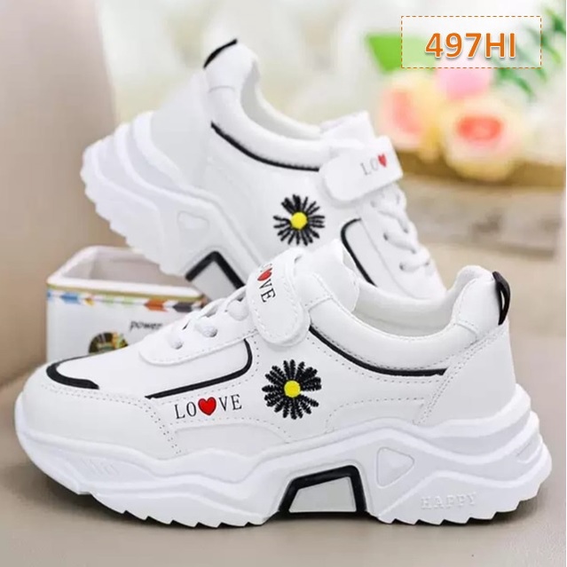 Sepatu Sneakers Anak My Sun Cewek Cowok Pink Hitam Hijau (497)