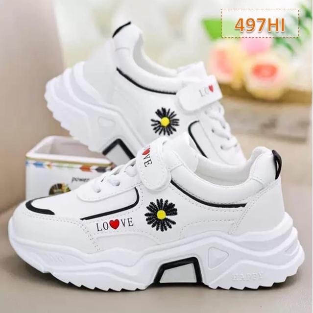 Sepatu Sneakers Anak My Sun Cewek Cowok Pink Hitam Hijau (497)