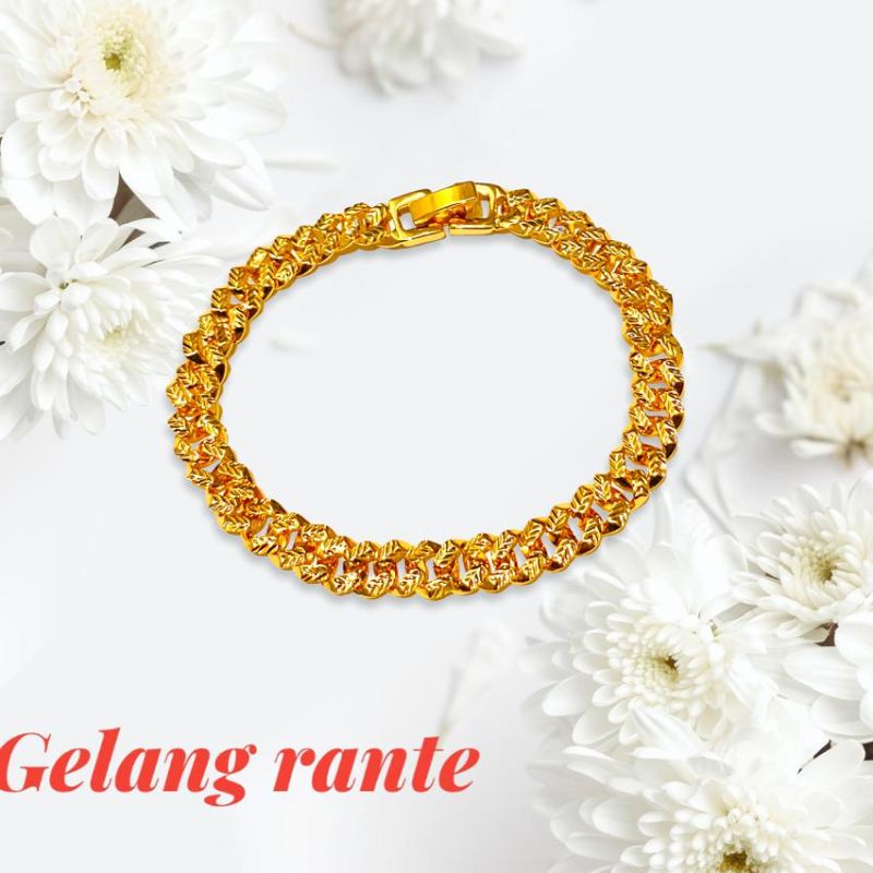 gelang rante lapis emas//gelang wanita //perhiasan