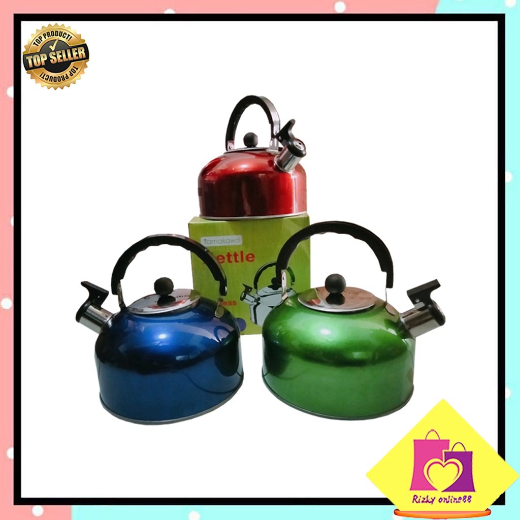 rizkyonline88 teko bunyi / teko siul ketel ceret ukuran 2L dan 2,5L