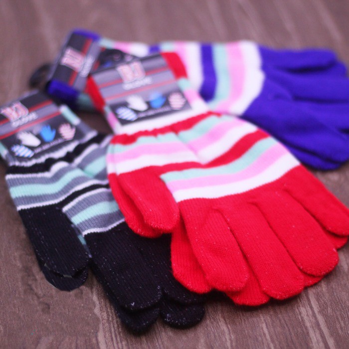 Sarung Tangan Rajut Salur Hand Gloves Unisex Sarung Tangan Motor Cowok Cewek Rajut Tebal