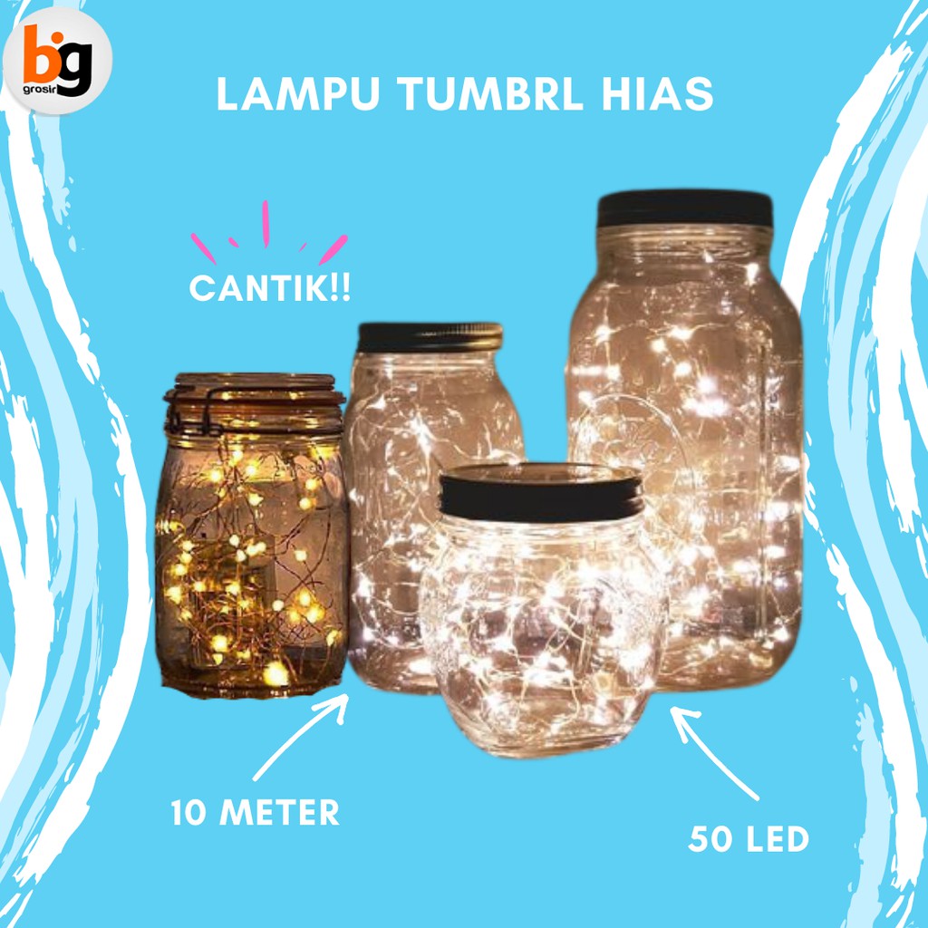 LAMPU TUMBLR HIAS LED GANTUNG DEKORASI LAMPU TUMBLER ...