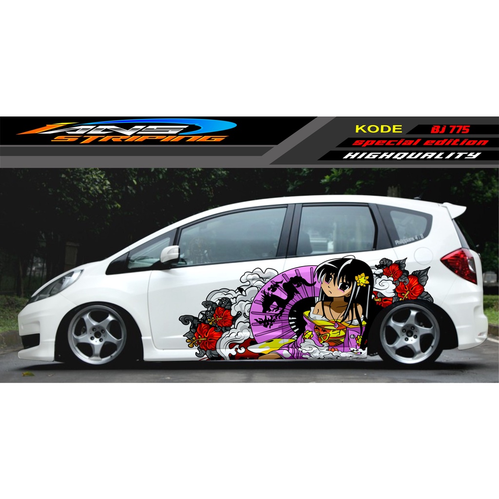 STICKER MOBIL JAZZ BRIO AVANZA SIGRA YARIS / STIKER VARIASI MOBIL / MODIF STICKER MOBIL