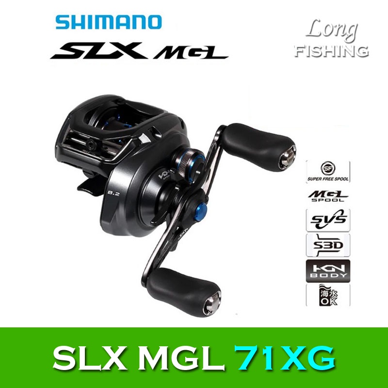 Reel BC Shimano SLX MGL 71XG Handle Kiri Reel Baitcasting Shimano SLX MGL 71 XG
