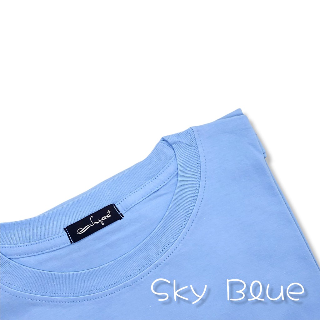 [CYC | COD] REAPICT | Kaos Basic Oversize Top XXL | Cotton Combed | Atasan Trend Wanita Murah Best Seller-Sky Blue