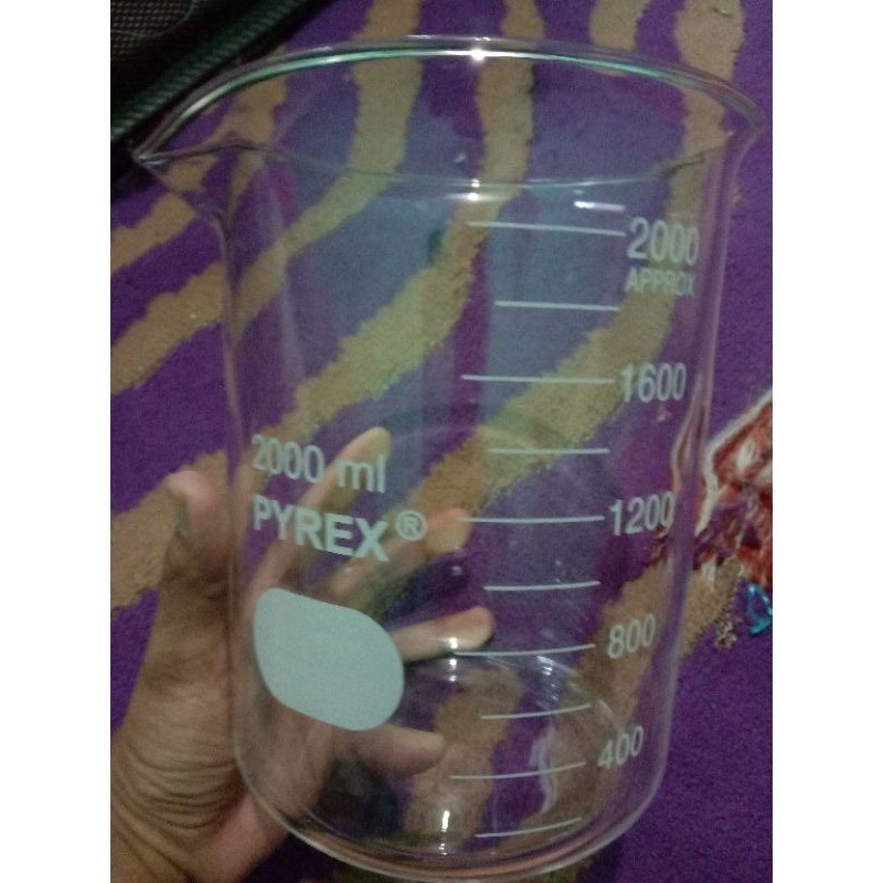 beaker glass 2000ml merk pyrex