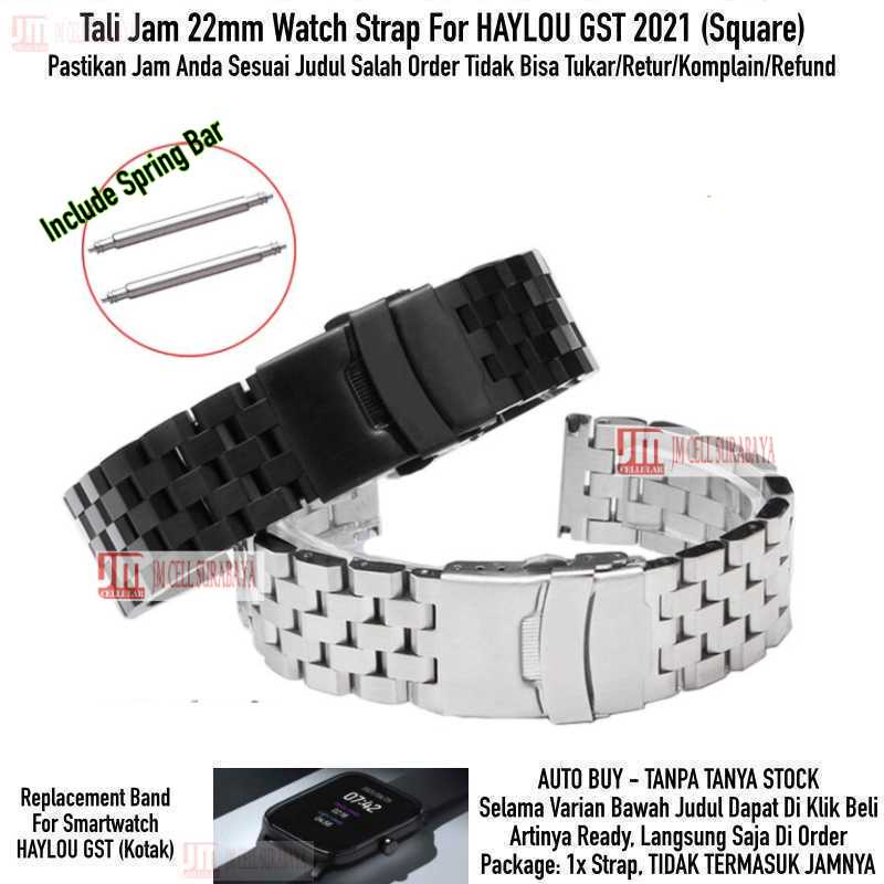 Super Engineer II Watch Strap Haylou GST LS09B (Kotak) - Tali Jam Tangan 22mm Stainless Steel Metal