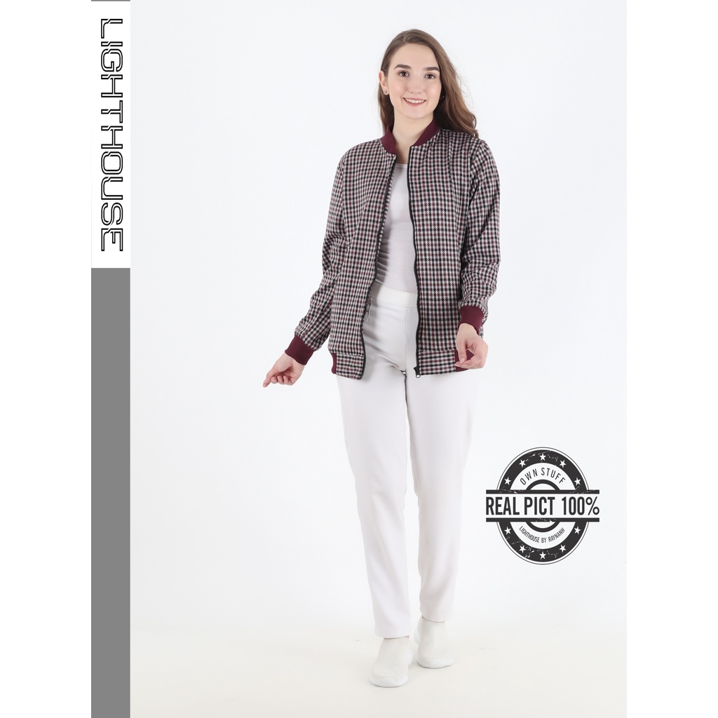 Jaket Bomber Wanita Motif | SALE