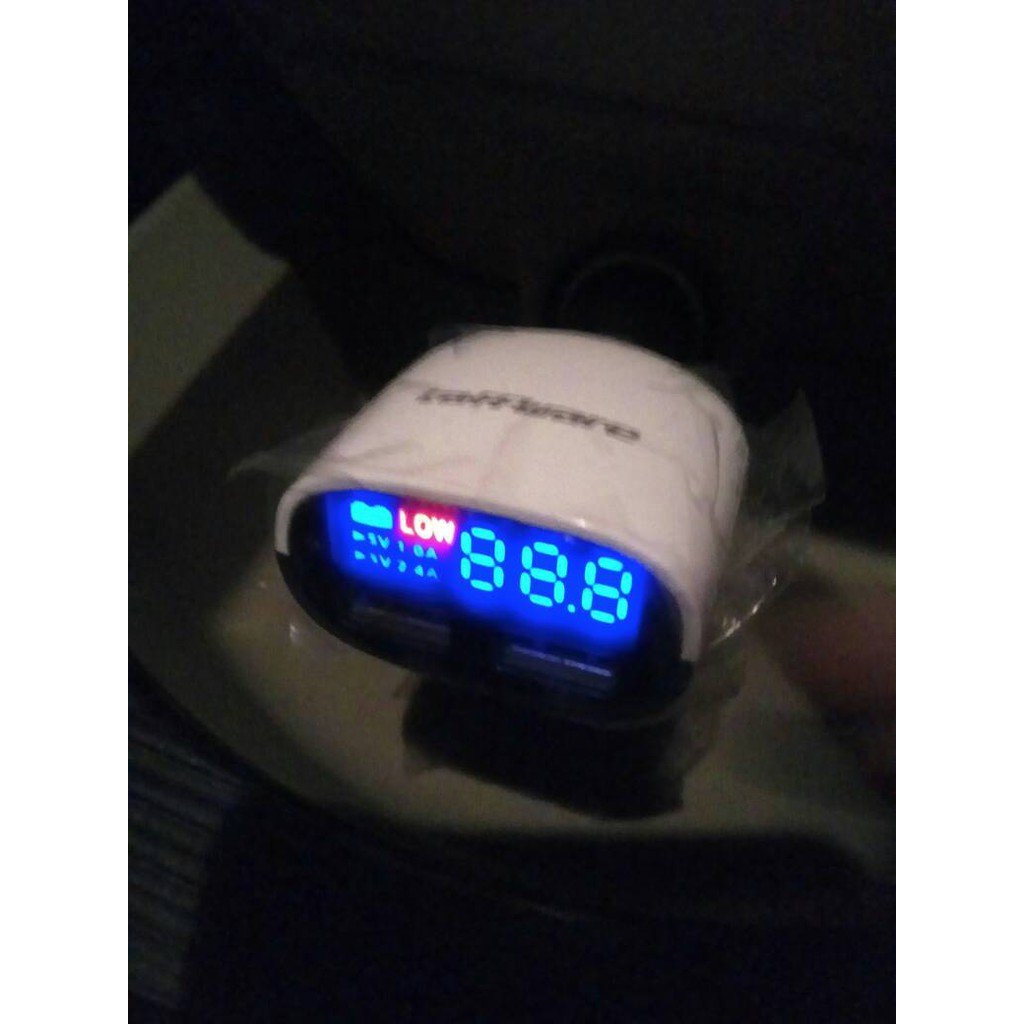 Car Charger all in one dual USB LCD voltmeter