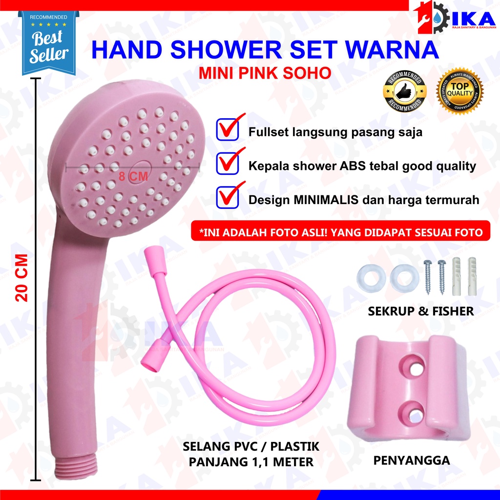 Hand Shower Mandi Warna - 1/2 Inch - High Quality PANCURAN DERAS HEMAT AIR DAN BERKUALITAS TERMURAH