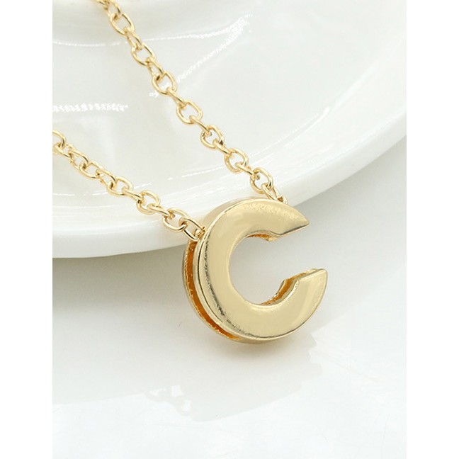 LRC Kalung Fashion Gold Color Letter A-I Shape Decorated E9284X