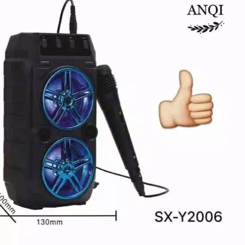 Speaker SX-Y2006 Speaker karaoke plus mic - speaker bluetooh