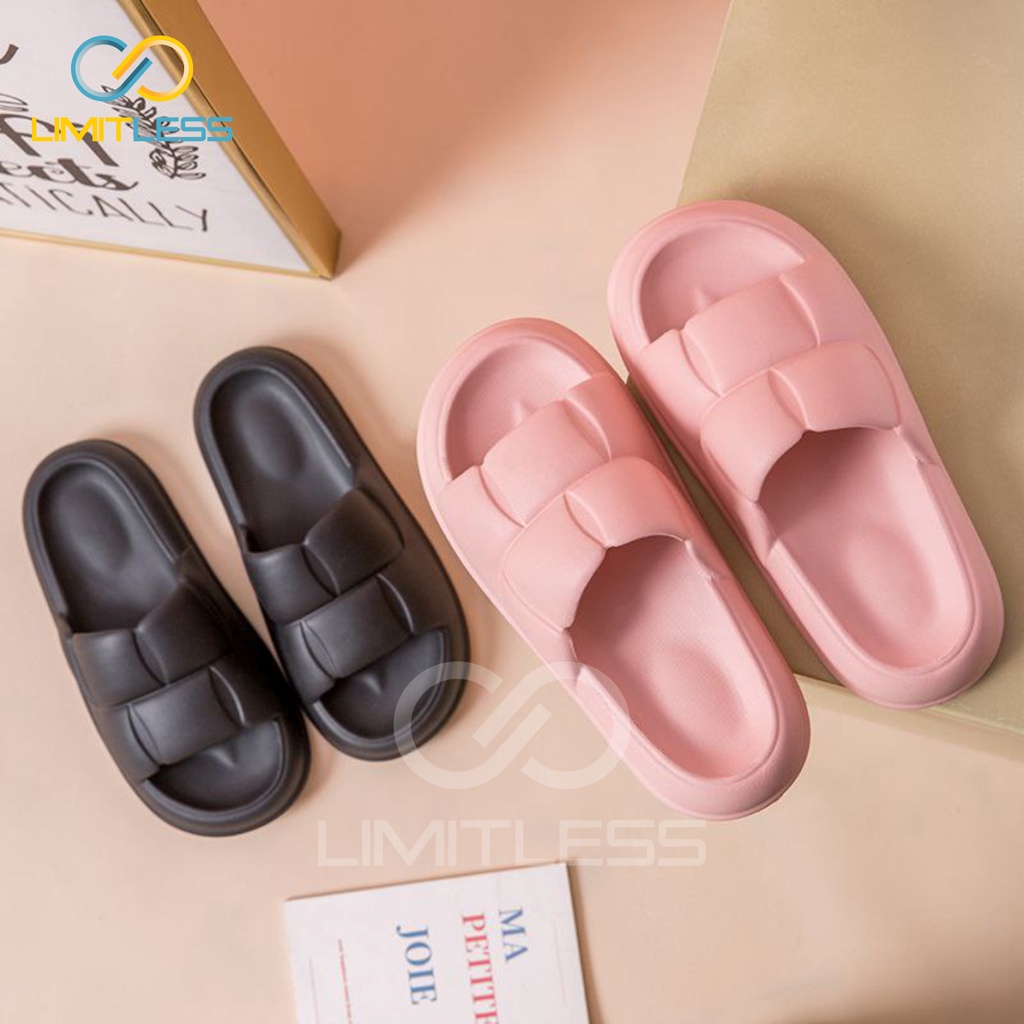 Sendal Slop Wanita Empuk Ringan Kekinian Fashionable Sandal Rumah Selop Cewek Slide Anti Slip On Eva Phylon Nyaman Rumahan Terbaru Korean Style