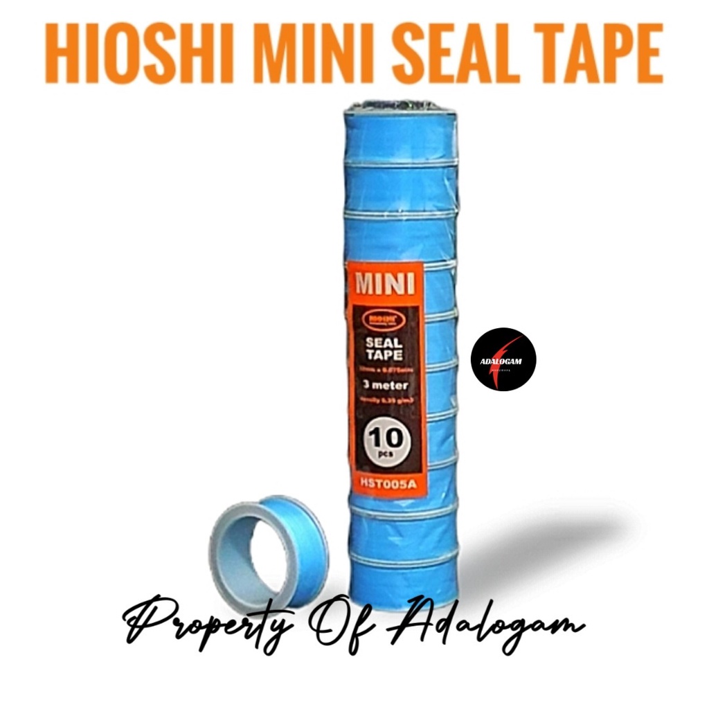 HIOSHI MINI Seal Tape 12 MM x 3 Meter - Isolasi Kran Siltip Kecil