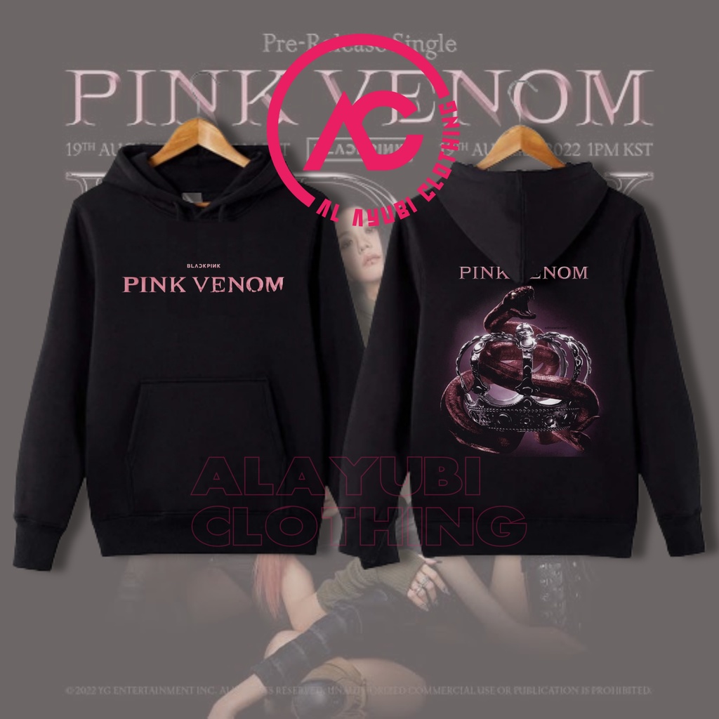 SWEATER HOODIE ANAK PEREMPUAN BLACKPINK BARU PINK VENOM