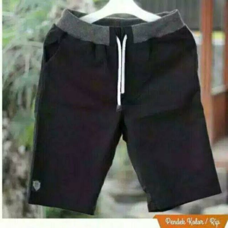 (XXL) Celana chinos Pendek Pria pinggang karet rip katun twill surfing pantai hits dewasa celana chinos/celana santai pria/celana harian pria