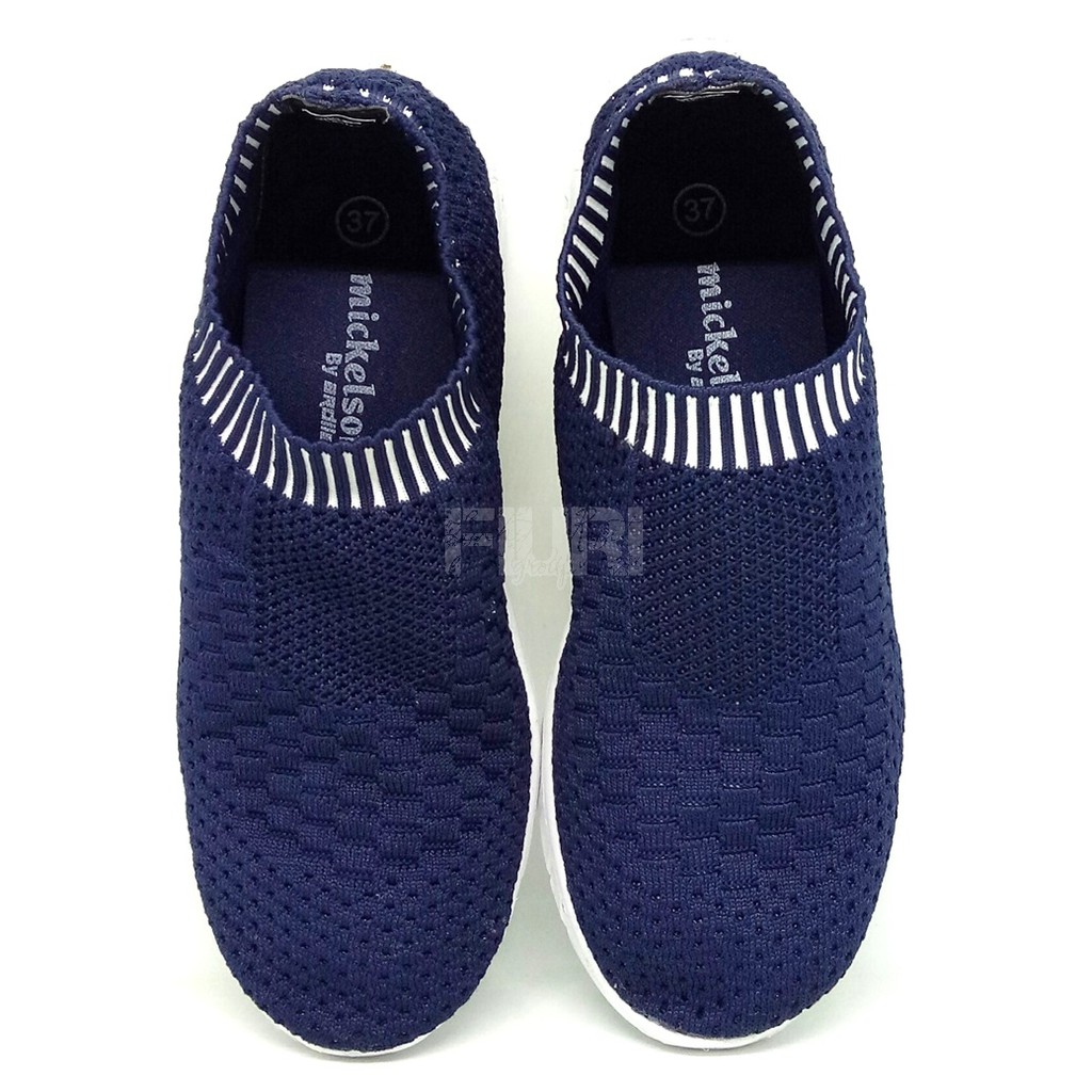 ARDILES Original - Mickelson MYTHA Navy - Sepatu Olahraga Wanita - Sepatu Sneakers Knit Rajut Wanita