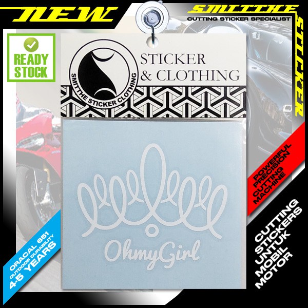 Stiker OhMyGirl Logo oh my girl OMG KPOP Cutting Sticker aksesoris Mobil Motor