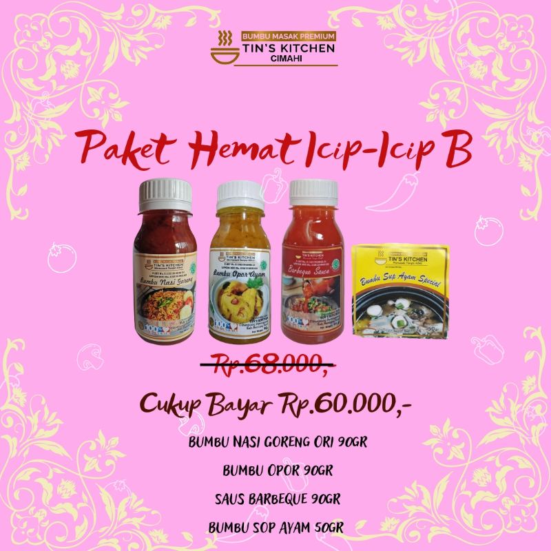 

Paket Hemat ICIP B/ Bumbu Masak /Tin's Kitchen /Bumbu Masak Premium Tanpa Pengawet