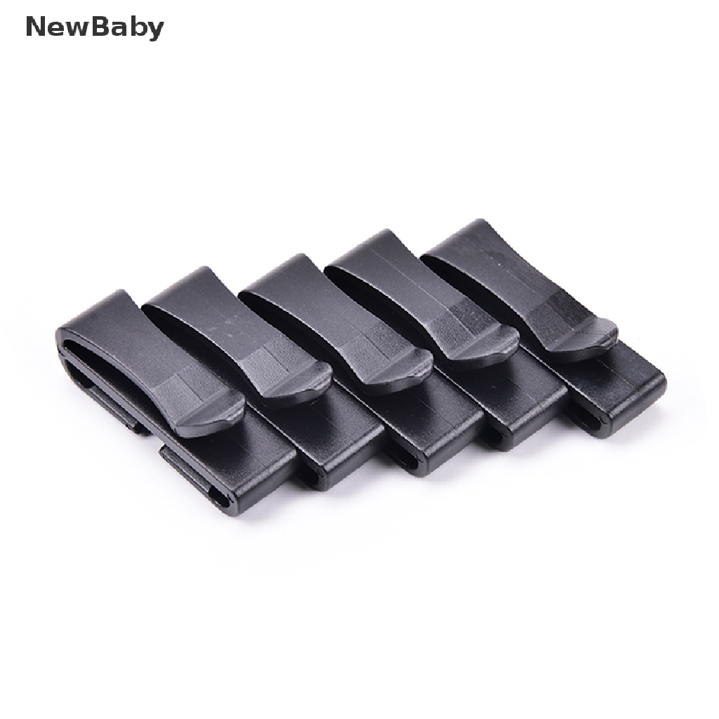 Newbaby 5pcs Klip Gesper Plastik Taktis Untuk Strap Webbing Tas Backpack outdoor