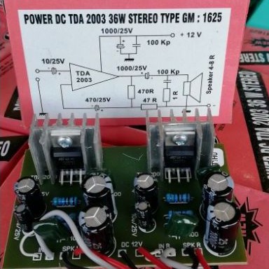 POWER STEREO TDA2003 GM1625 36W