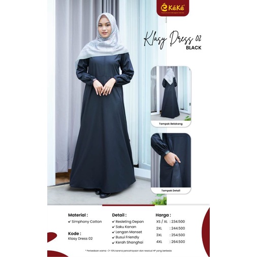 Gamis Dewasa Keke ~ Klasy Dress 02 ~