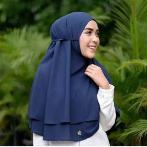 Bergo maryam doble layer kerudung instan bahan diamond