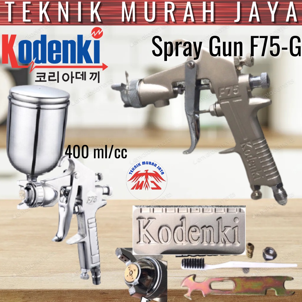 KODENKI Spray Gun F75G Alat Semprot Cat Tabung Atas Spet Gravity F75-G