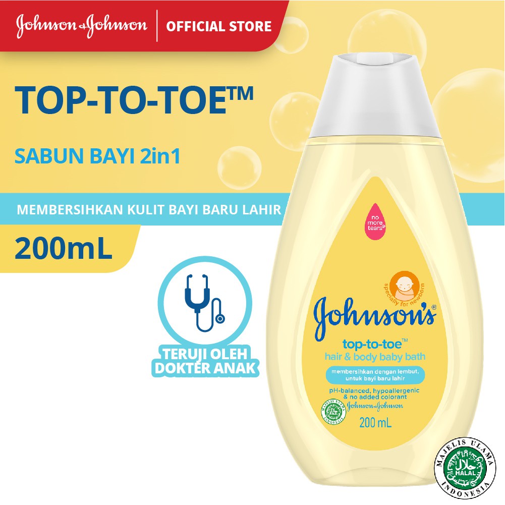 JOHNSON'S CottonTouch &amp; Top-to-Toe Hair &amp; Body Baby Bath - Sabun Bayi 2in1