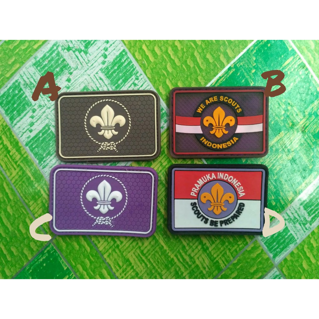 Velcro Pramuka Karet Pramuka Patch Rubber Pramuka Tactical Pramuka Karet Logo Wosm
