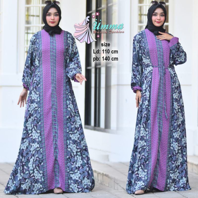 Adena 3 realpict ori Umma Muslim busui GAMIS CERUTY MOTIF / GAMIS DEWASA MURAH