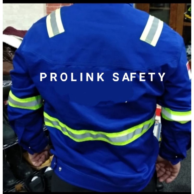 SERAGAM SAFETY BIRU RESLETING SCOTLIGT BESAR HIJAU